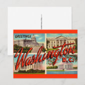 Washington DC Grüße Postkarte (Vorne/Hinten)