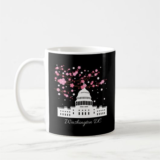 Washington Dc Hauptstadt Gebäude Kirschblüten Kaffeetasse (Links)