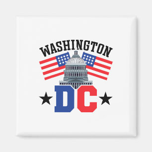 Washington DC Hauptstadt Hill American Flag USA Pr Magnet