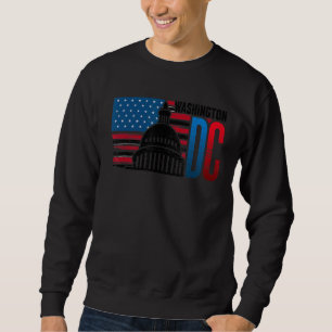 Washington DC Hauptstadt Hill American Flag USA Pr Sweatshirt
