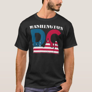 Washington DC Hauptstadt Hill American Flag USA Pr T-Shirt