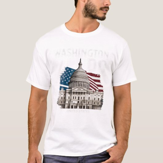 Washington DC Hauptstadt Hill USA Souvenirs Gesche T-Shirt (Vorderseite)