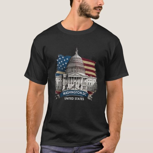Washington DC Hauptstadt Hill USA Souvenirs Gesche T-Shirt (Vorderseite)