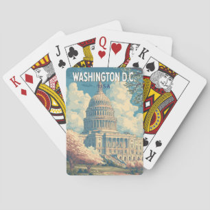 Washington DC Hauptstadt Travel Art Vintag Spielkarten