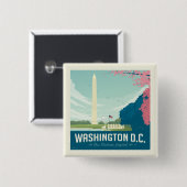 Washington DC | Hauptstadt unserer Nation Button (Vorne & Hinten)