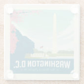 Washington DC | Hauptstadt unserer Nation Glasuntersetzer (Rückseite)