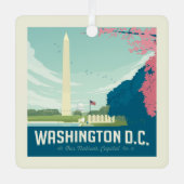 Washington DC | Hauptstadt unserer Nation Ornament Aus Metall (Vorderseite)