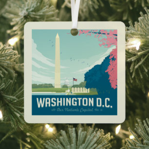 Washington DC   Hauptstadt unserer Nation Ornament Aus Metall