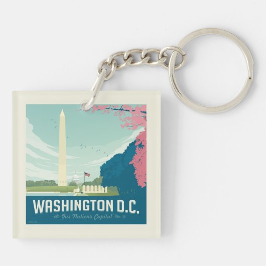 Washington DC | Hauptstadt unserer Nation Schlüsselanhänger (Rückseite)
