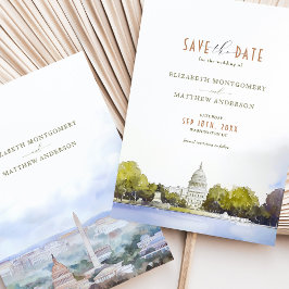 Washington DC Hauptstadt Wedding Save the Date Einladung