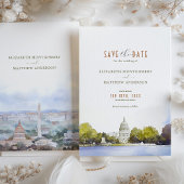 Washington DC Hauptstadt Wedding Save the Date Einladung