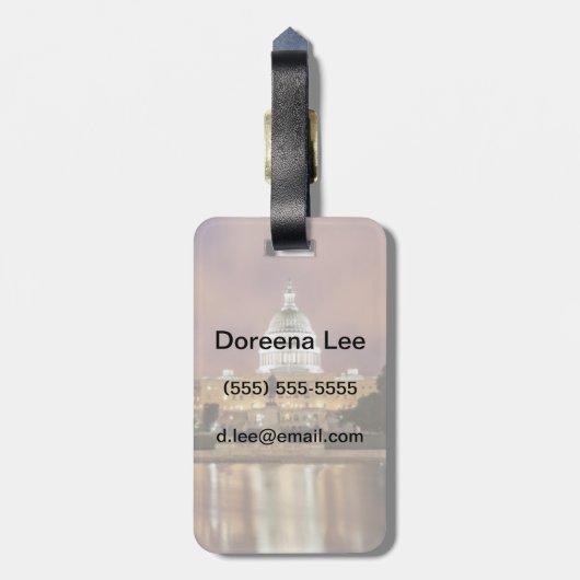 Washington DC, Hauptstadts-Gebäude Gepäckanhänger (Rückseite vertikal)