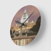 Washington DC, Hauptstadts-Gebäude Runde Wanduhr (Winkel)