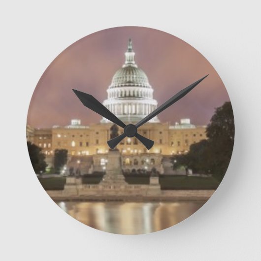 Washington DC, Hauptstadts-Gebäude Runde Wanduhr (Vorderseite)