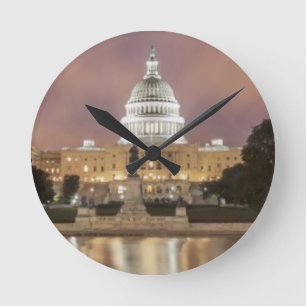 Washington DC, Hauptstadts-Gebäude Runde Wanduhr