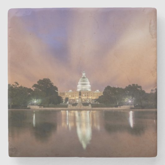 Washington DC, Hauptstadts-Gebäude Steinuntersetzer (Vorderseite)