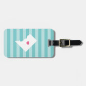 Washington DC Heart | Zuhause Town Gepäckanhänger (Vorderseite horizontal)