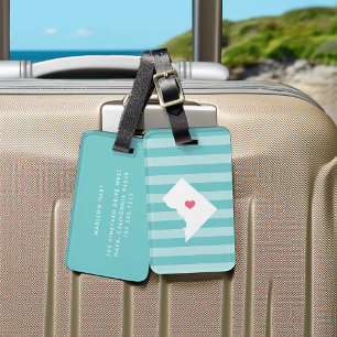 Washington DC Heart   Zuhause Town Gepäckanhänger