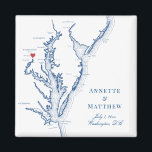 Washington DC Hochzeit in Urlaubsort Gefallen Magnet<br><div class="desc">Schnelle und einfache Bestellung! Diese Magnete der Washington DC-Landkarte machen große DC-Gastgeschenke Hochzeiten,  um in Ihre Begrüßungstaschen der Washington DC-Hochzeit in Urlaubsort einzuschließen. Bewegen Sie das Herz,  indem Sie unter "Anpassen" auf "Bearbeiten mit dem Designwerkzeug" klicken. Mit einer Karte von Chesapeake Bay mit Artwork by Coastal Map Designs</div>