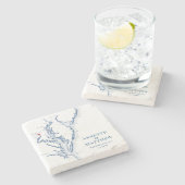 Washington DC Hochzeit in Urlaubsort Gefallen Steinuntersetzer (Seitenansicht)