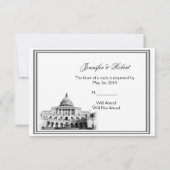Washington DC Hochzeit in Urlaubsort Response Card RSVP Karte (Vorderseite)