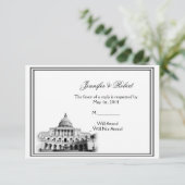 Washington DC Hochzeit in Urlaubsort Response Card RSVP Karte (Stehend Vorderseite)