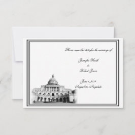 Washington DC Hochzeit in Urlaubsort Save the Date