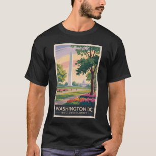 Washington DC Illustration Reise Kunst Vintage T-Shirt