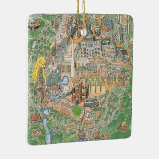 Washington DC Illustrierte Ornamente (Rechts)