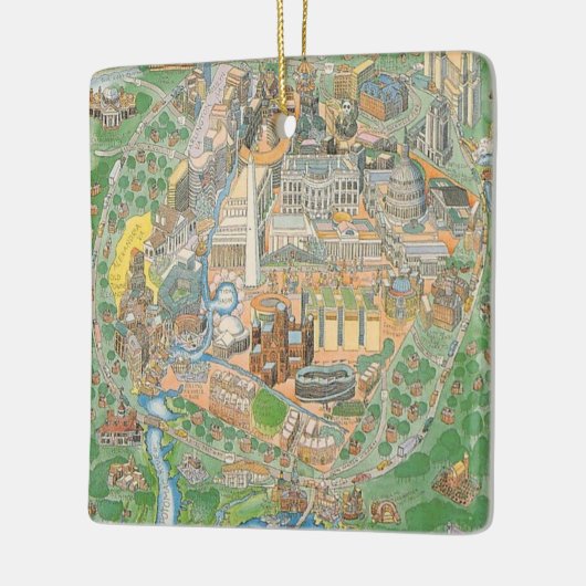 Washington DC Illustrierte Ornamente (Links)