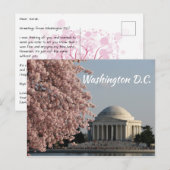 Washington DC im Frühling Postkarte (Vorne/Hinten)