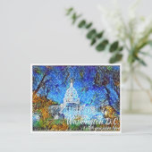 Washington DC Impressionistische US-Hauptstadt Postkarte (Stehend Vorderseite)