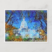 Washington DC Impressionistische US-Hauptstadt Postkarte (Vorderseite)