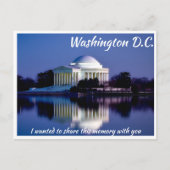 Washington DC Jefferson Memorial in der Dusk Postc Postkarte (Vorderseite)