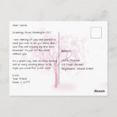 Washington DC Jefferson Memorial mit Cherry Tree Postkarte (Rückseite)