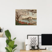 Washington DC Jefferson Memorial Vintage Travel Poster (Heimbüro)