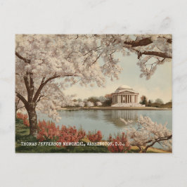 Washington DC Jefferson Memorial Vintage Travel Postkarte