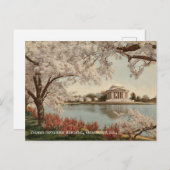 Washington DC Jefferson Memorial Vintage Travel Postkarte (Vorne/Hinten)