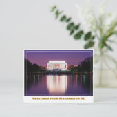 Washington DC Jefferson Memorial w Cherry Tree Postkarte (Stehend Vorderseite)