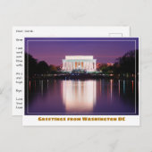 Washington DC Jefferson Memorial w Cherry Tree Postkarte (Vorne/Hinten)