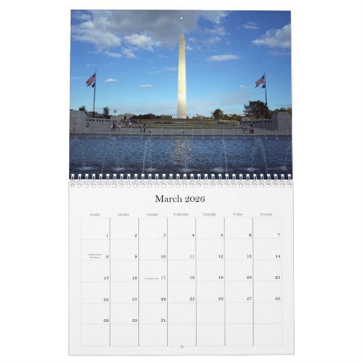 Washington, DC - Kalender 2020 (Mär 2026)