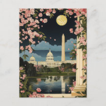 Washington DC Kapitol-Gebäude Monument Vintage