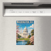 🏛️ Washington DC Kapitol Reiseerinnerung Magnet (In Situ (Geschirrspüler))