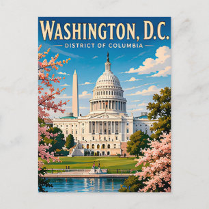 🏛️ Washington DC Kapitol Reiseerinnerung Postkarte