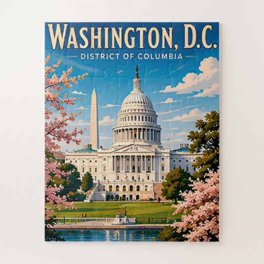 🏛️ Washington DC Kapitol Reiseerinnerung Puzzle (Vertikal)