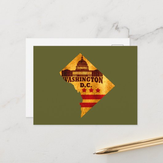 Washington DC Karte (Vorderseite/Rückseite Beispiel)