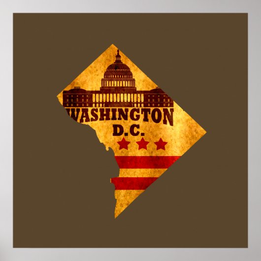 washington dc karte poster (Vorne)