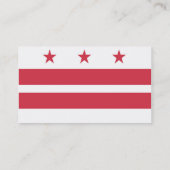 Washington DC-Karte und Flagge Visitenkarte (Rückseite)