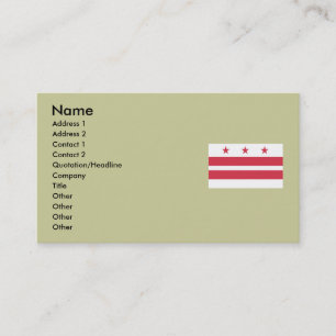 Washington DC-Karte und Flagge Visitenkarte