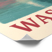 Washington DC - Kirschblüten und Hauptstadt Gebäud Poster (Ecke)